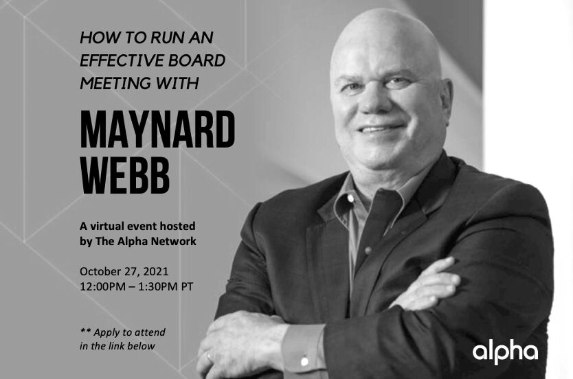 How to Run an Effective Board Meeting with Maynard Webb